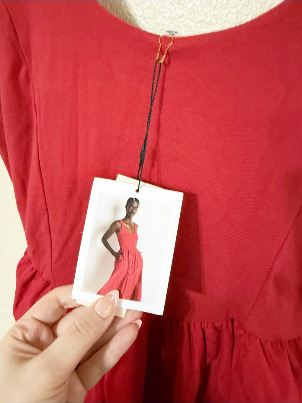 Nation Los Angeles Fiona Basque V Waist Midi Dress in Heartbeat Red Size M NEW - Picture 10 of 10